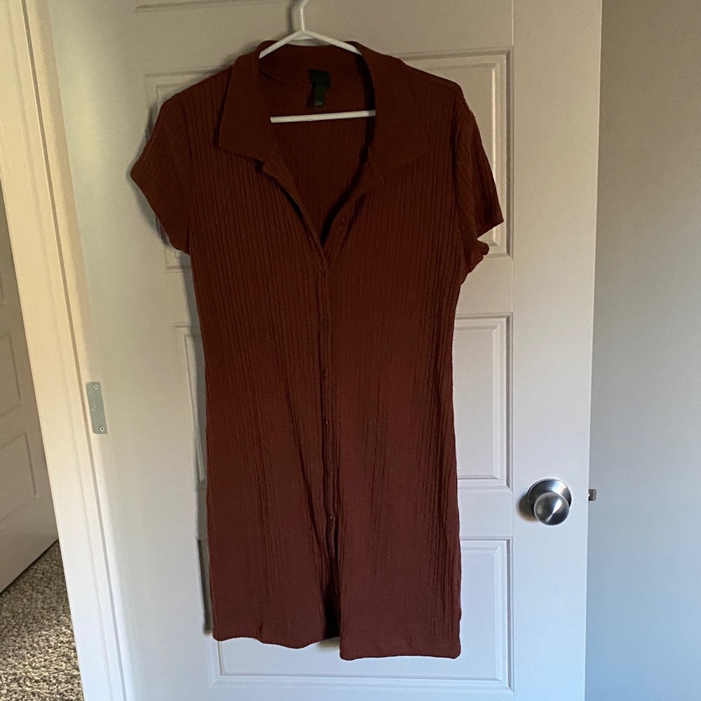 Wild Fable Ribbed Brown Top